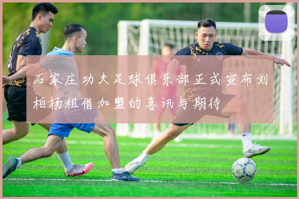 石家庄功夫足球俱乐部正式宣布刘柏杨租借加盟的喜讯与期待